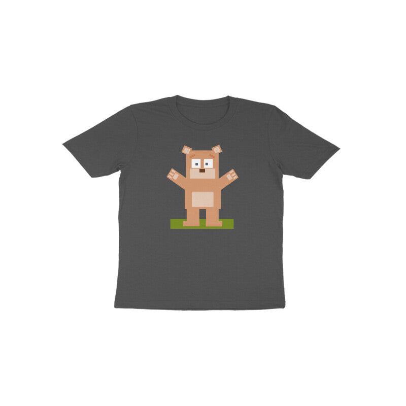 Toddler Half Sleeve Round Neck T-shirt – Square Bear puraidoprints