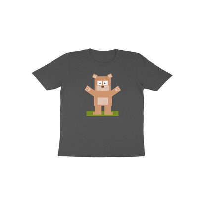 Toddler Half Sleeve Round Neck T-shirt – Square Bear puraidoprints