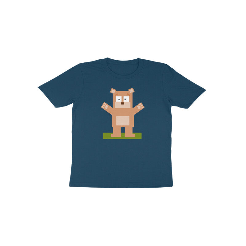 Toddler Half Sleeve Round Neck T-shirt – Square Bear puraidoprints