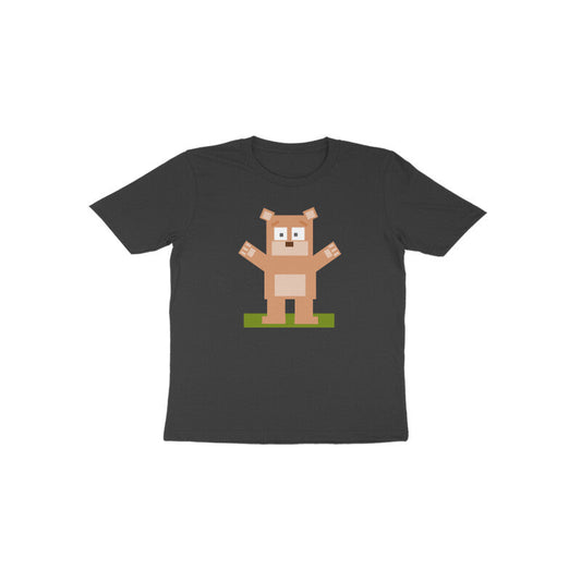 Toddler Half Sleeve Round Neck T-shirt – Square Bear puraidoprints