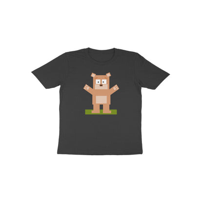 Toddler Half Sleeve Round Neck T-shirt – Square Bear puraidoprints