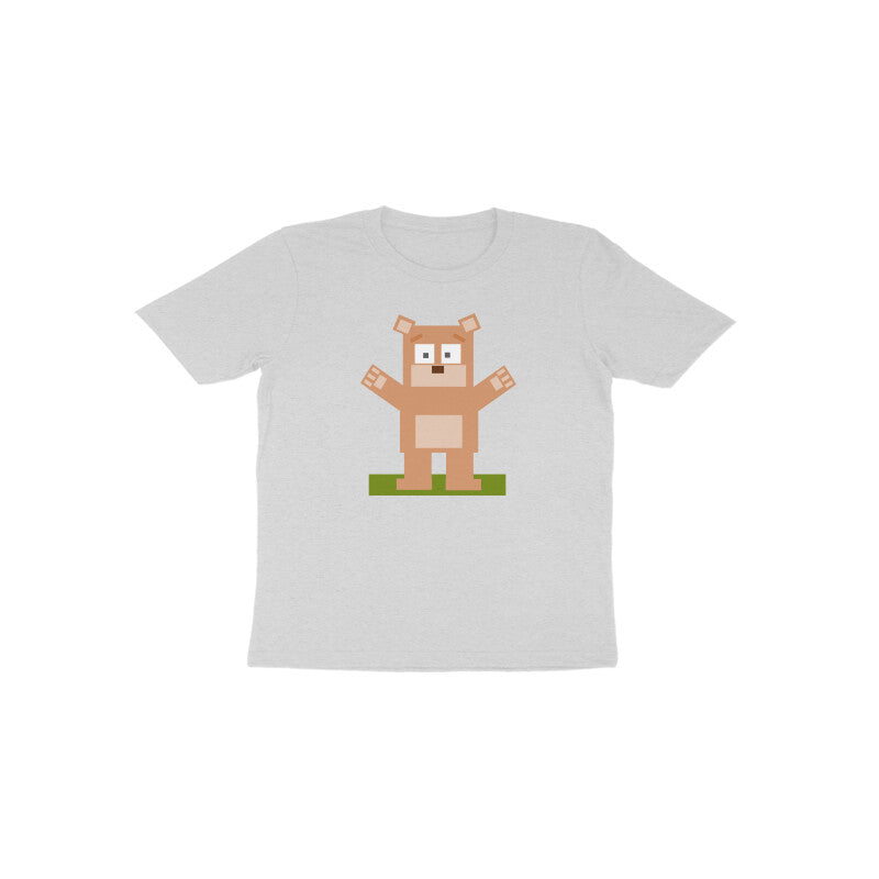 Toddler Half Sleeve Round Neck T-shirt – Square Bear puraidoprints