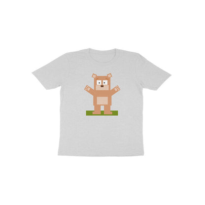 Toddler Half Sleeve Round Neck T-shirt – Square Bear puraidoprints