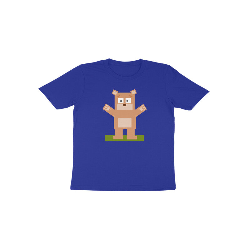 Toddler Half Sleeve Round Neck T-shirt – Square Bear puraidoprints