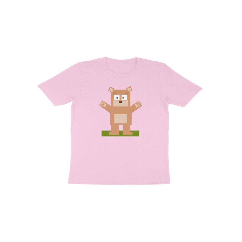 Toddler Half Sleeve Round Neck T-shirt – Square Bear puraidoprints