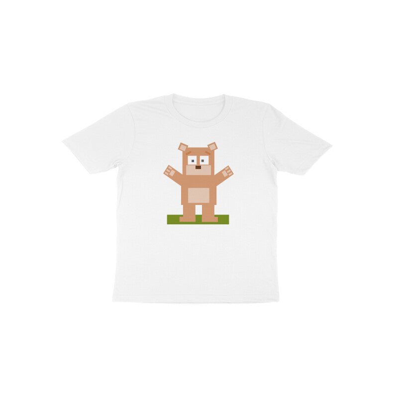 Toddler Half Sleeve Round Neck T-shirt – Square Bear puraidoprints