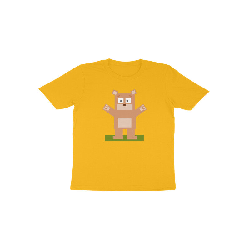 Toddler Half Sleeve Round Neck T-shirt – Square Bear puraidoprints