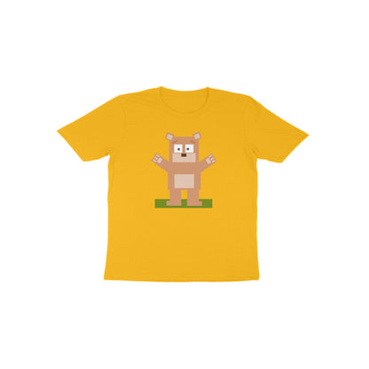 Toddler Half Sleeve Round Neck T-shirt – Square Bear puraidoprints
