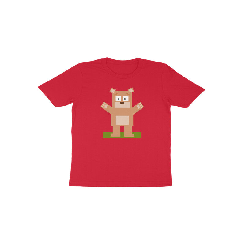 Toddler Half Sleeve Round Neck T-shirt – Square Bear puraidoprints