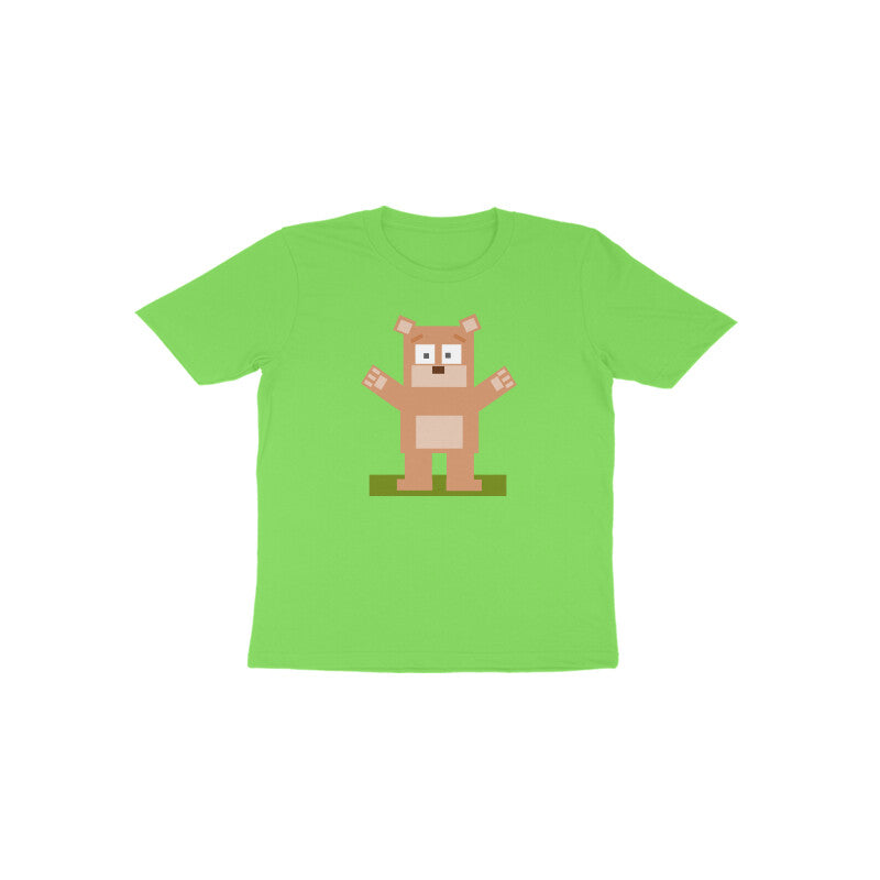 Toddler Half Sleeve Round Neck T-shirt – Square Bear puraidoprints
