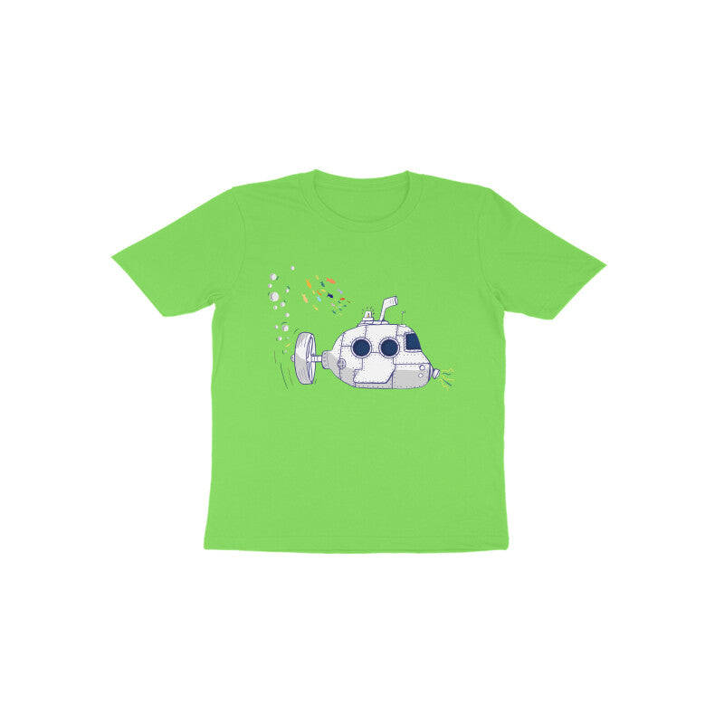 Toddler Half Sleeve Round Neck T-shirt - Submarine puraidoprints