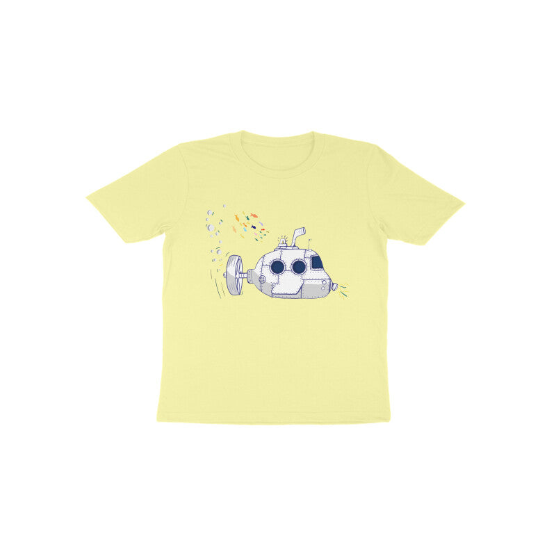 Toddler Half Sleeve Round Neck T-shirt - Submarine puraidoprints