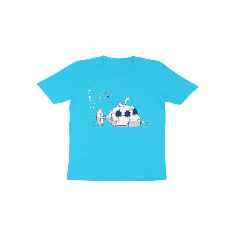 Toddler Half Sleeve Round Neck T-shirt - Submarine puraidoprints
