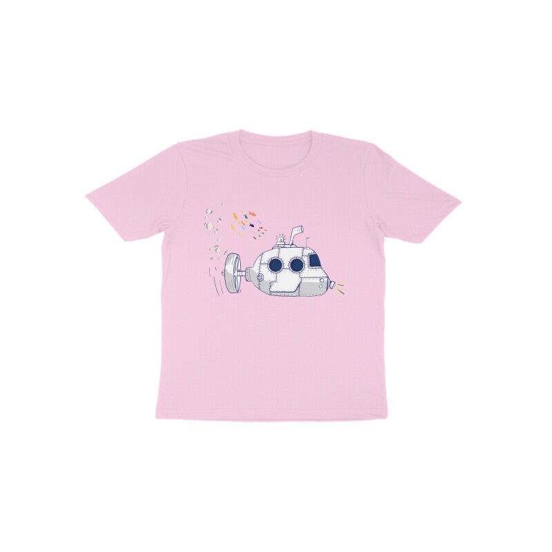 Toddler Half Sleeve Round Neck T-shirt - Submarine puraidoprints