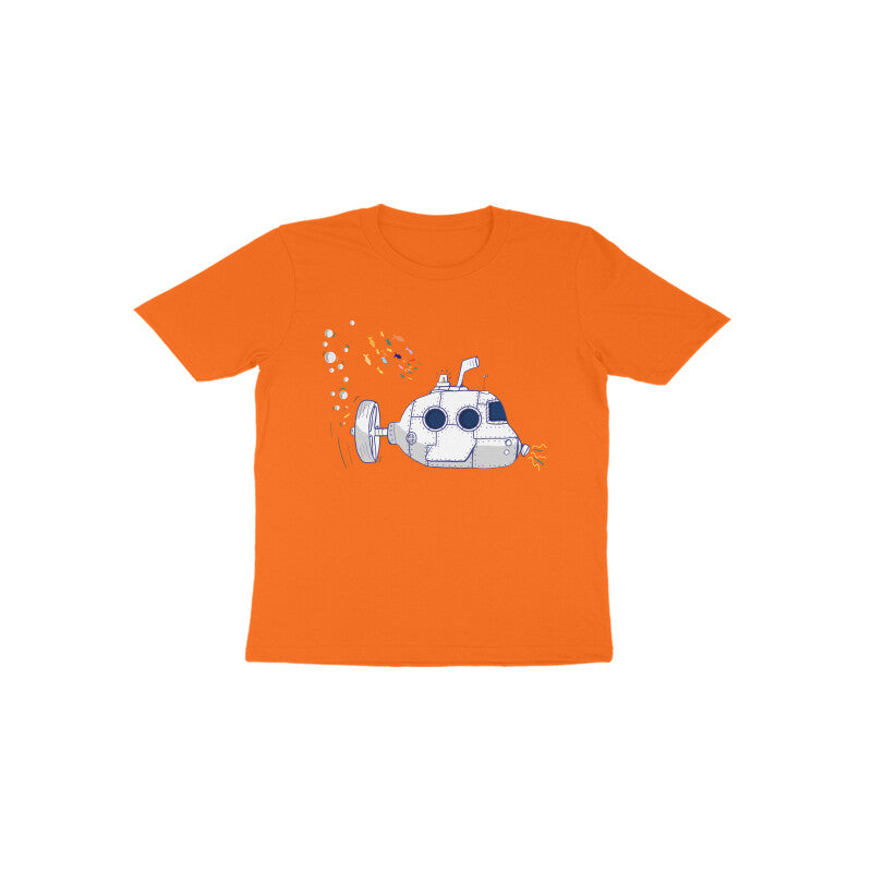 Toddler Half Sleeve Round Neck T-shirt - Submarine puraidoprints
