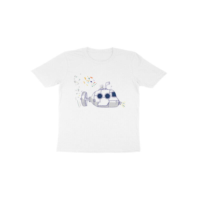 Toddler Half Sleeve Round Neck T-shirt - Submarine puraidoprints