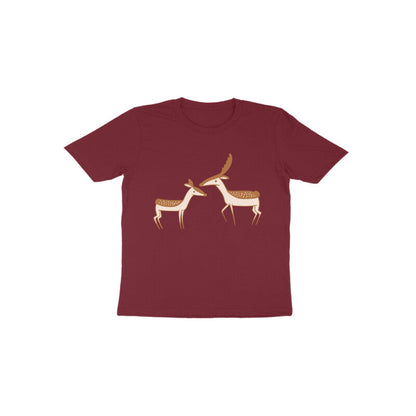 Toddler Half Sleeve Round Neck Tshirt – 2 Cute Deer puraidoprints