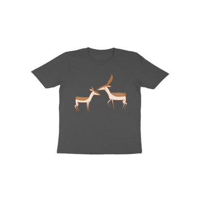 Toddler Half Sleeve Round Neck Tshirt – 2 Cute Deer puraidoprints