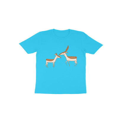 Toddler Half Sleeve Round Neck Tshirt – 2 Cute Deer puraidoprints
