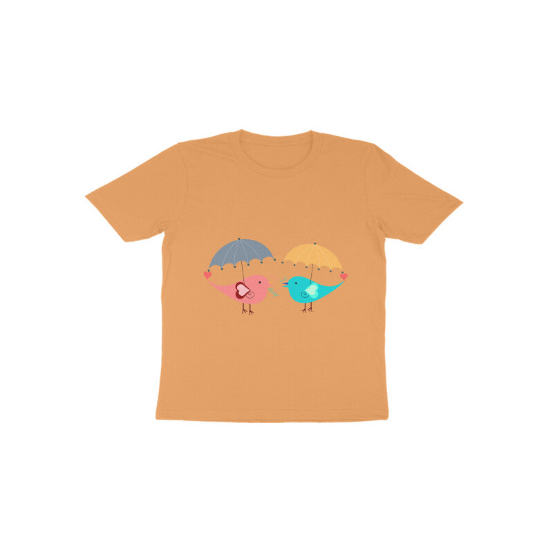 Toddler Half Sleeve Round Neck Tshirt –  2 Cute birds puraidoprints