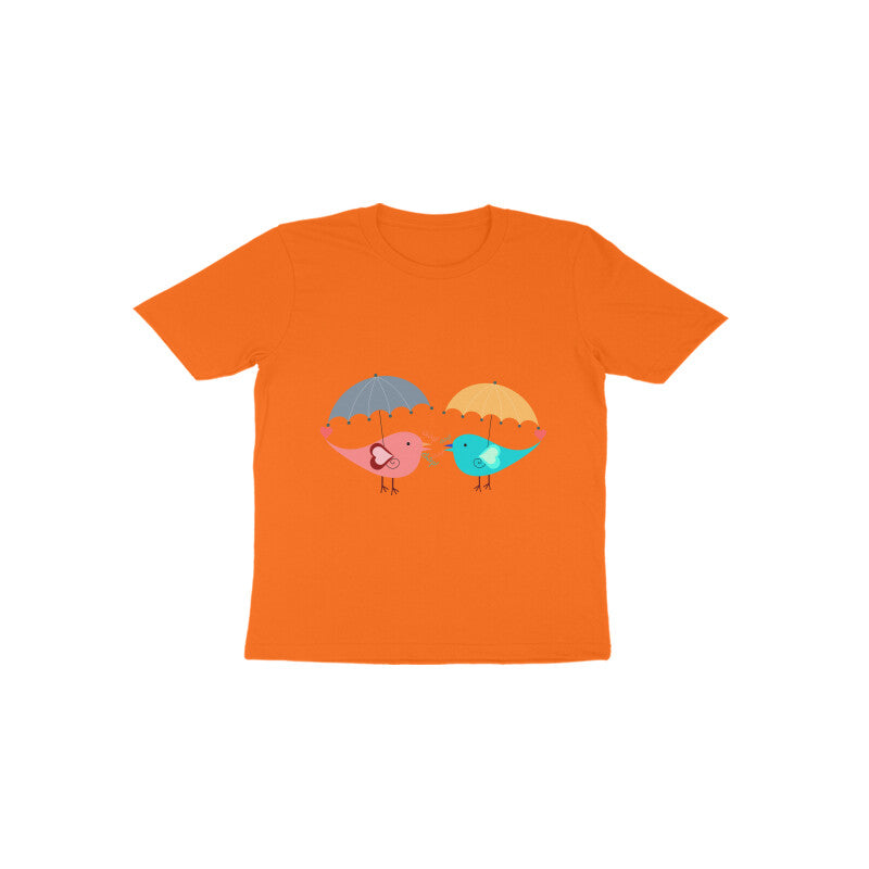 Toddler Half Sleeve Round Neck Tshirt –  2 Cute birds puraidoprints