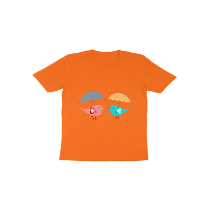 Toddler Half Sleeve Round Neck Tshirt –  2 Cute birds puraidoprints