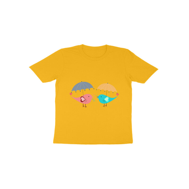 Toddler Half Sleeve Round Neck Tshirt –  2 Cute birds puraidoprints