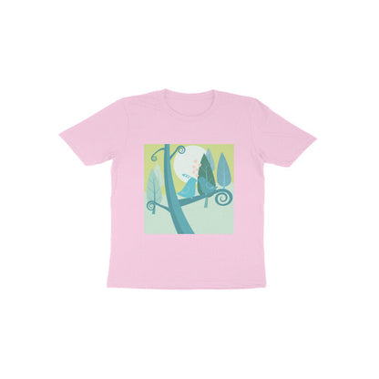 Toddler Half Sleeve Round Neck Tshirt –  2 Cute birds puraidoprints