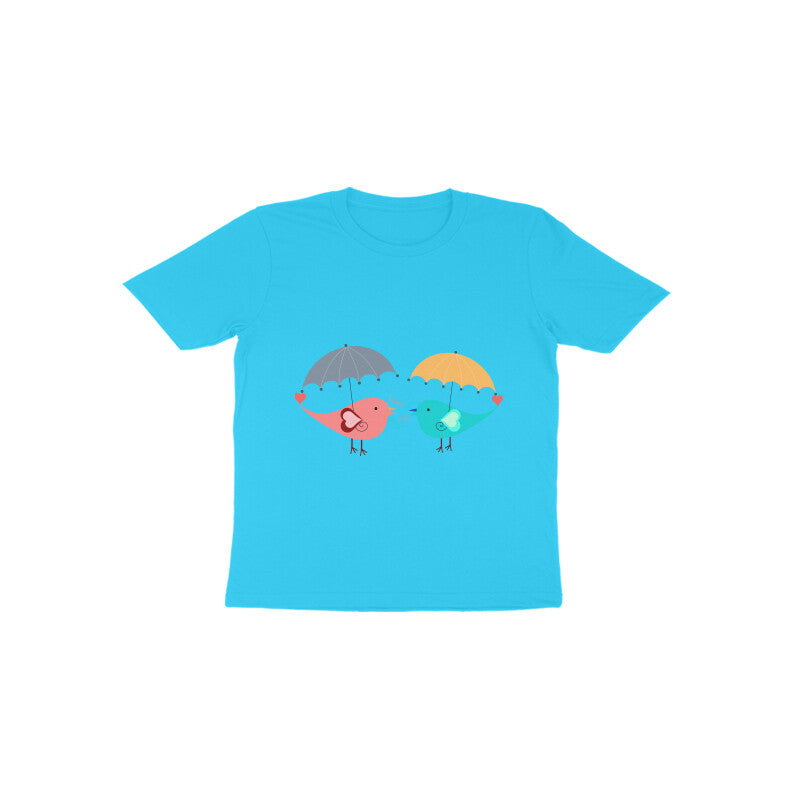 Toddler Half Sleeve Round Neck Tshirt –  2 Cute birds puraidoprints