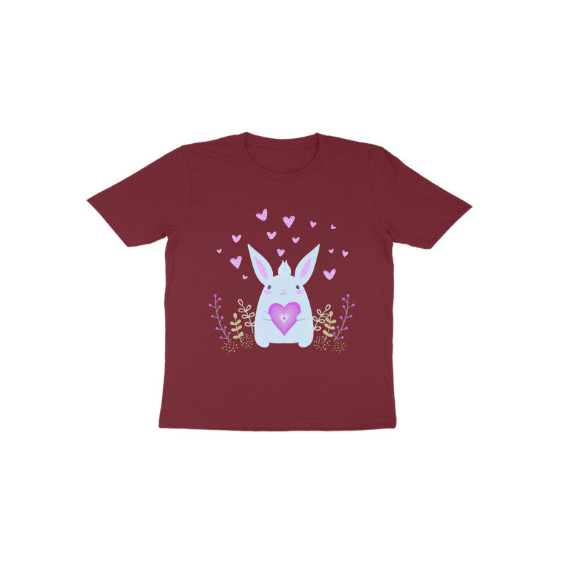 Toddler Half Sleeve Round Neck Tshirt – Bunny Love puraidoprints