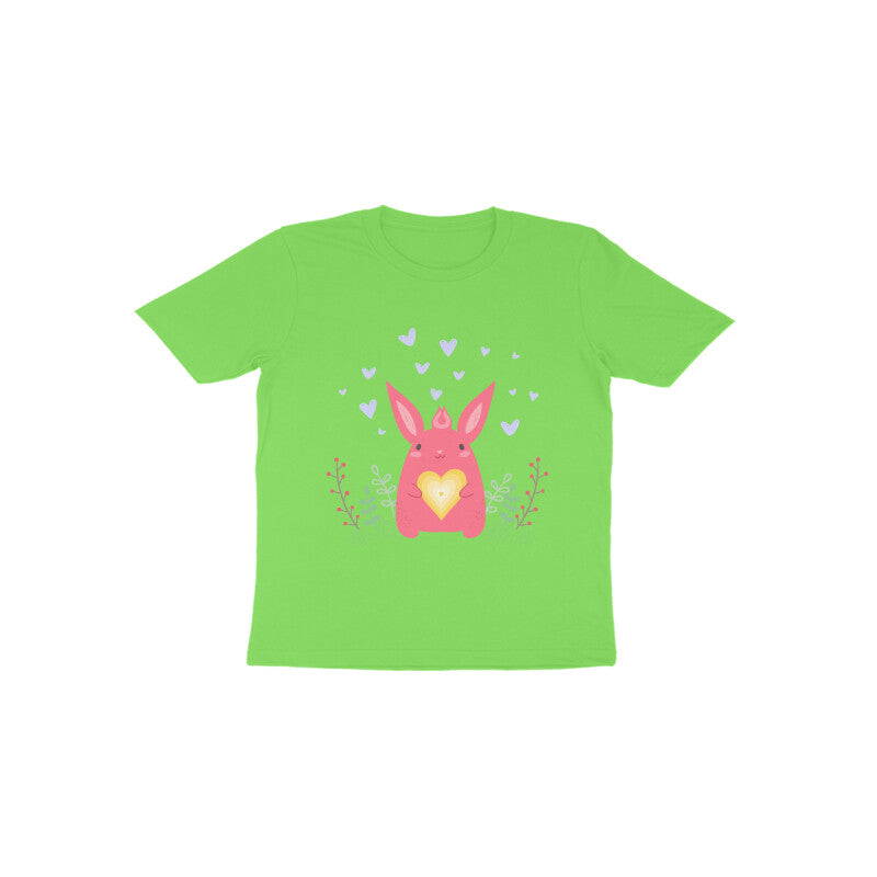 Toddler Half Sleeve Round Neck Tshirt – Bunny Love puraidoprints