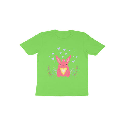 Toddler Half Sleeve Round Neck Tshirt – Bunny Love puraidoprints
