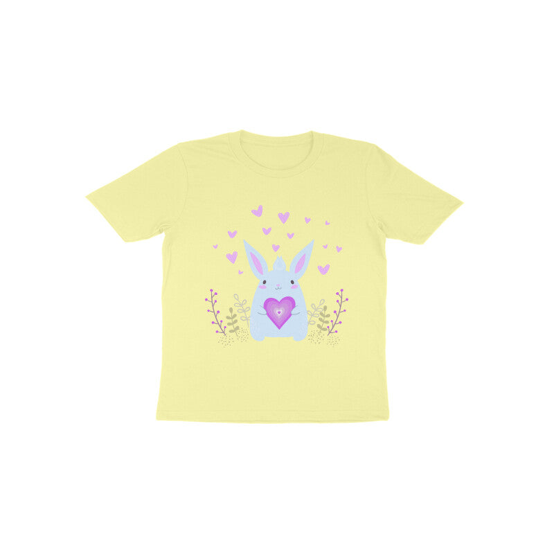Toddler Half Sleeve Round Neck Tshirt – Bunny Love puraidoprints