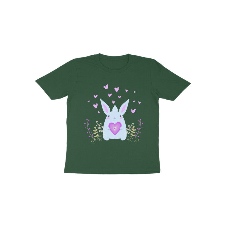 Toddler Half Sleeve Round Neck Tshirt – Bunny Love puraidoprints
