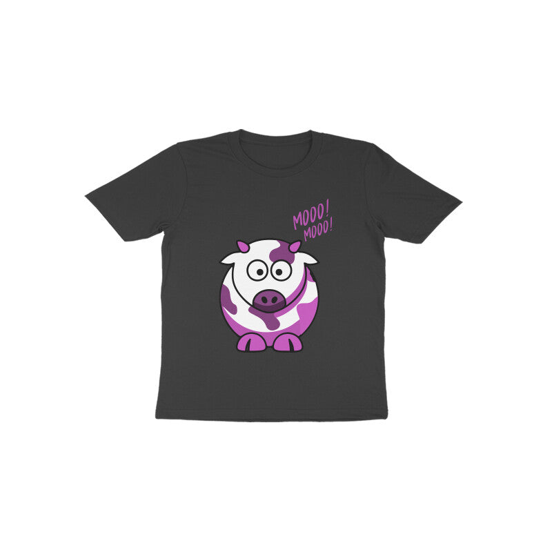 Toddler Half Sleeve Round Neck Tshirt – Cow puraidoprints