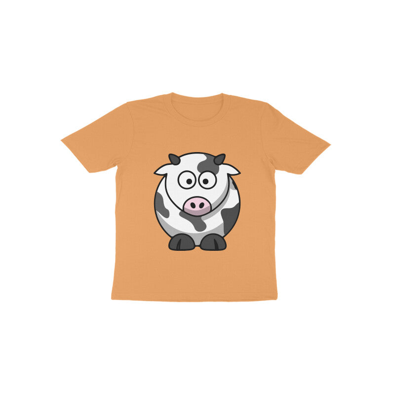 Toddler Half Sleeve Round Neck Tshirt – Cow puraidoprints