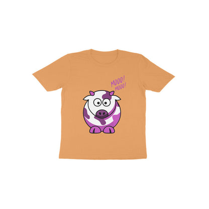 Toddler Half Sleeve Round Neck Tshirt – Cow puraidoprints