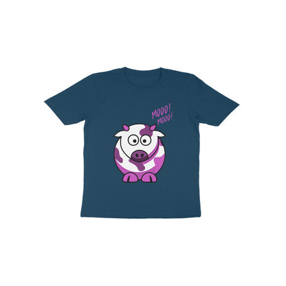Toddler Half Sleeve Round Neck Tshirt – Cow puraidoprints
