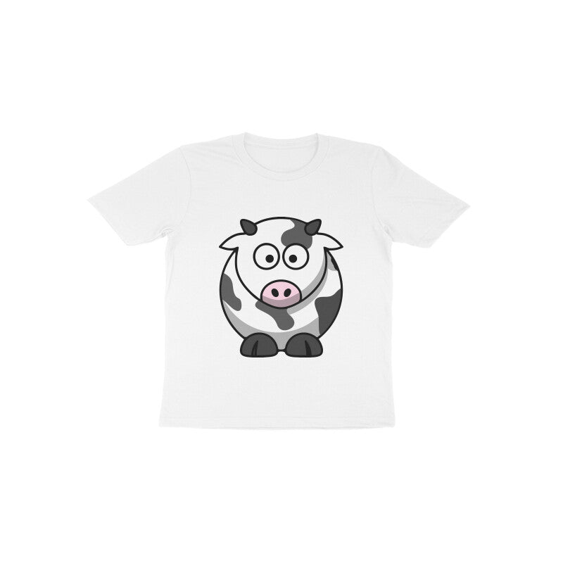 Toddler Half Sleeve Round Neck Tshirt – Cow puraidoprints