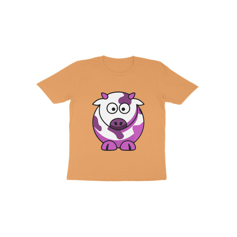 Toddler Half Sleeve Round Neck Tshirt – Cow puraidoprints