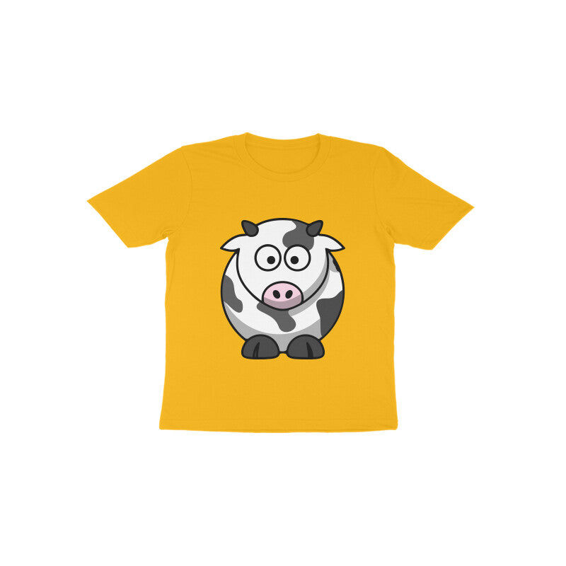 Toddler Half Sleeve Round Neck Tshirt – Cow puraidoprints