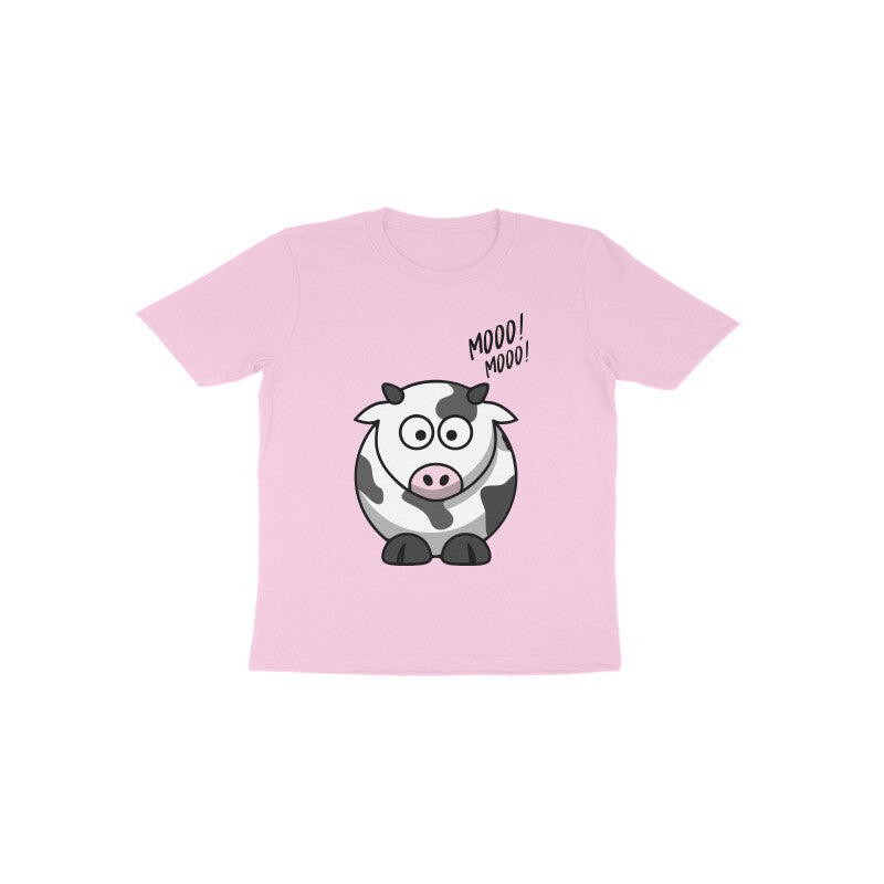 Toddler Half Sleeve Round Neck Tshirt – Cow puraidoprints