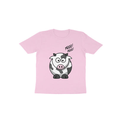 Toddler Half Sleeve Round Neck Tshirt – Cow puraidoprints
