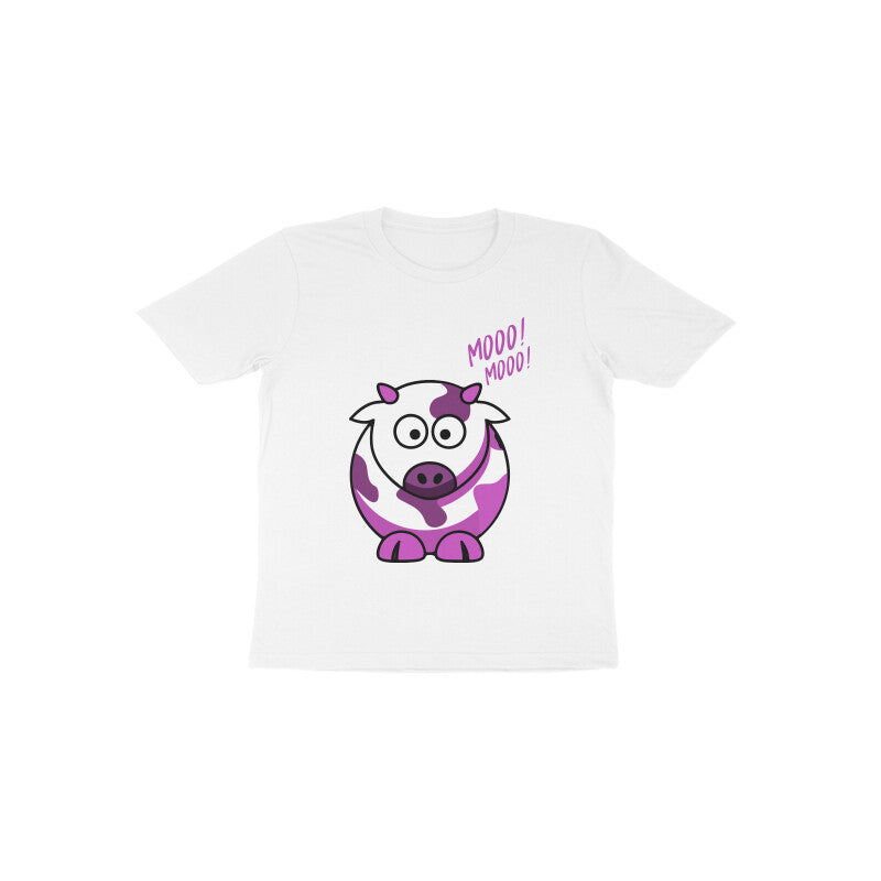 Toddler Half Sleeve Round Neck Tshirt – Cow puraidoprints