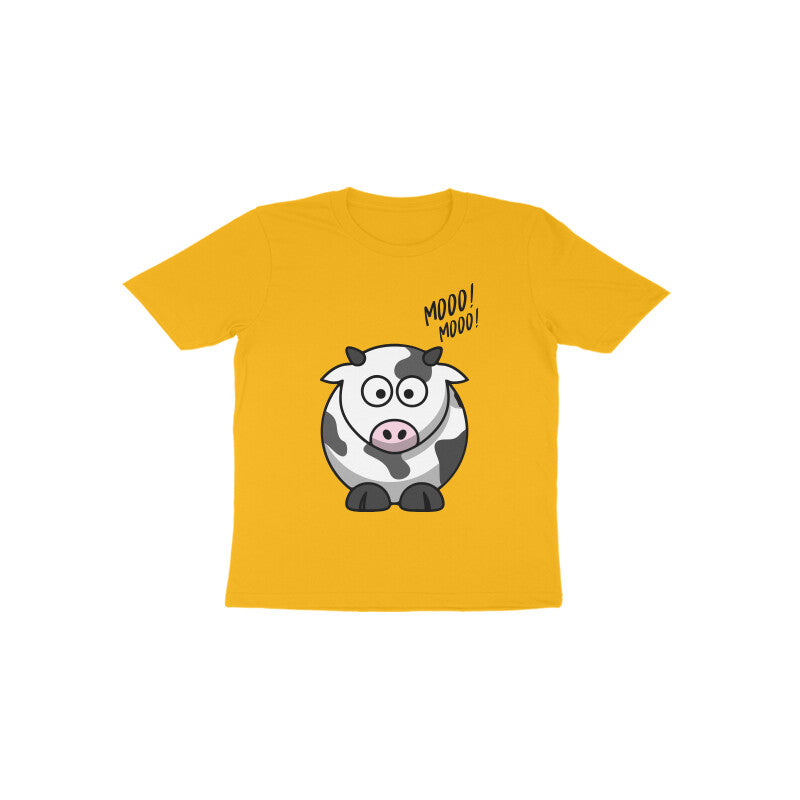 Toddler Half Sleeve Round Neck Tshirt – Cow puraidoprints