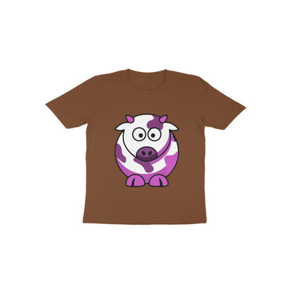 Toddler Half Sleeve Round Neck Tshirt – Cow puraidoprints