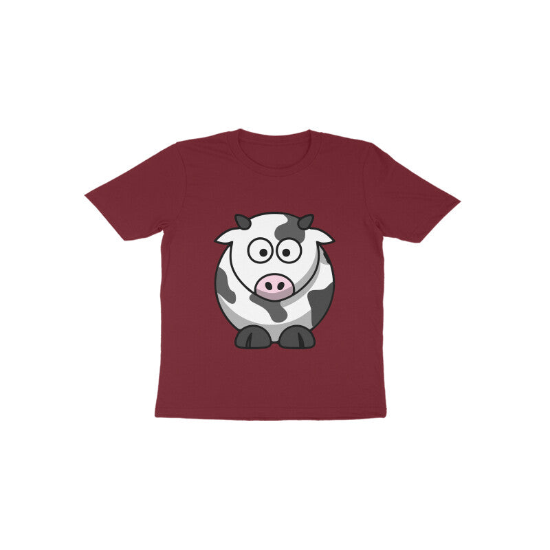 Toddler Half Sleeve Round Neck Tshirt – Cow puraidoprints