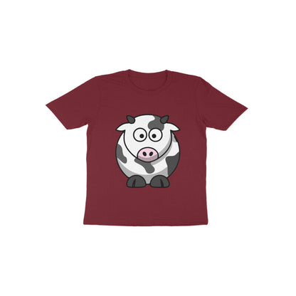 Toddler Half Sleeve Round Neck Tshirt – Cow puraidoprints