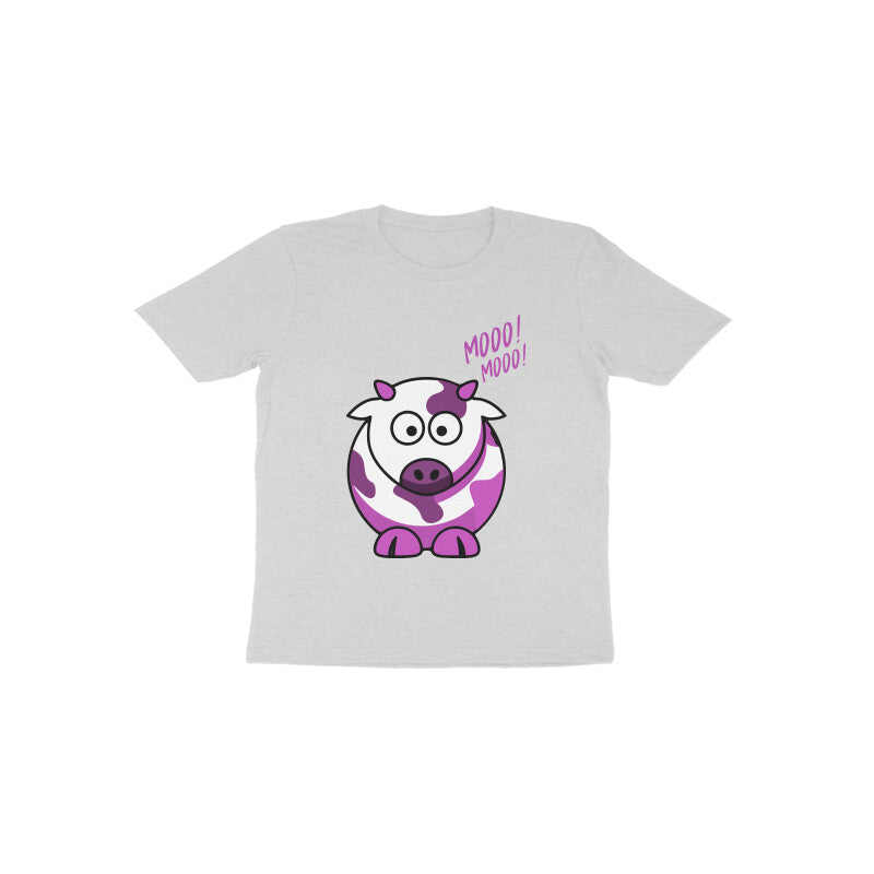 Toddler Half Sleeve Round Neck Tshirt – Cow puraidoprints