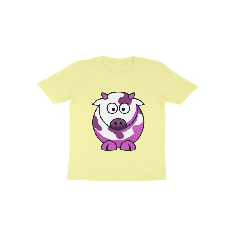 Toddler Half Sleeve Round Neck Tshirt – Cow puraidoprints